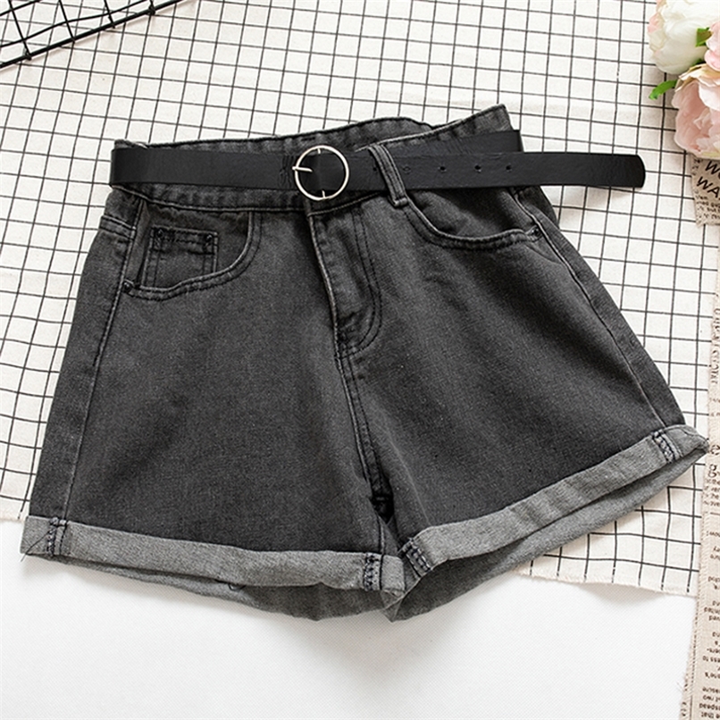 YuooMuoo All Match Sashes Casual Women Denim Shorts Crimping High Waist Slim Summer Jeans Feminino Chic Ladies Bottom 220629