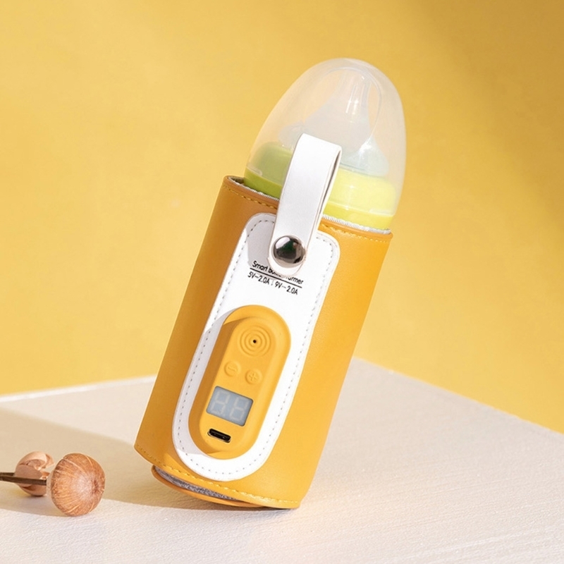 USB Baby Bottle Warmer Portable Travel Milk Warmer Infant Feeding Bottle Heating Cover Insulation Thermostat Food Heater Bag 220512