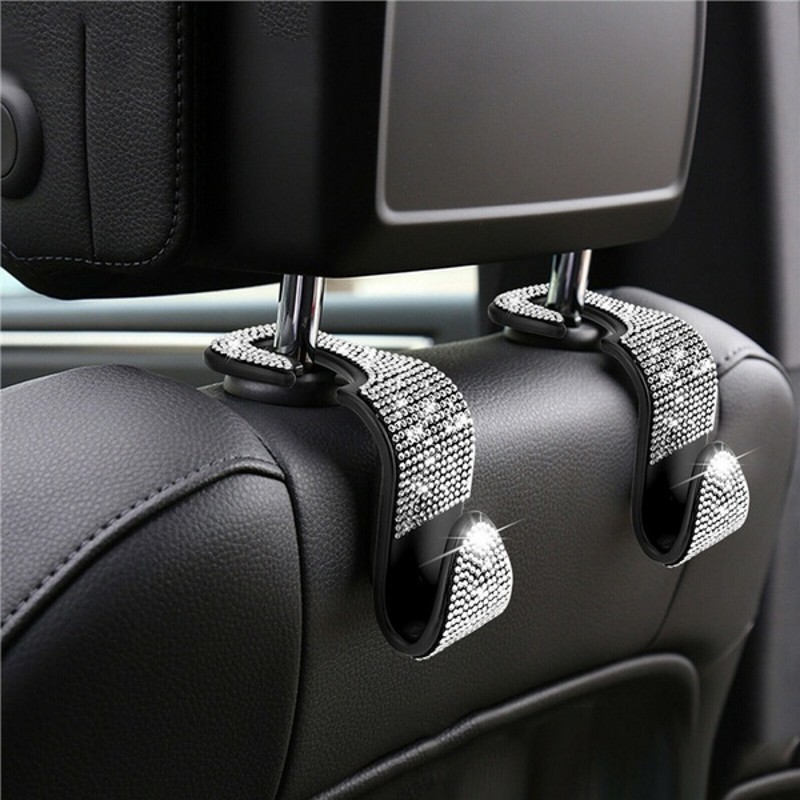 Car Seat Hook Cartoon Animal Diamond Hooks Decorative Style Storage Holder Organizer Auto Interior Ornaments Car Accessories