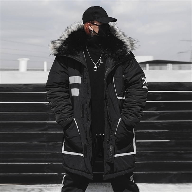 Winter Warm Men's Cotton Clothing Fashion Hip Hop Thick Warm Cotton Jacket Large Size Warm Coat US Size S-XXL 201127