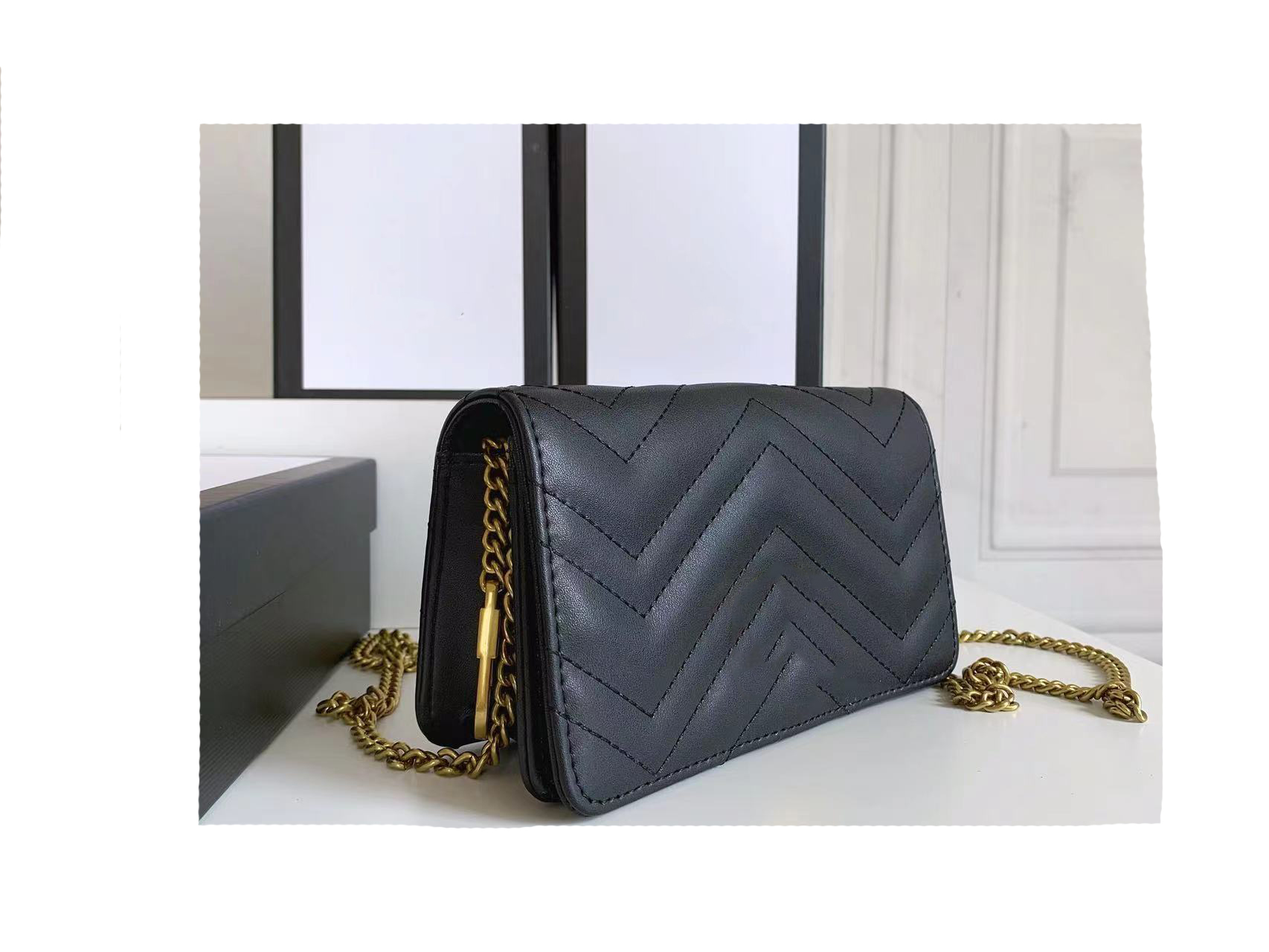 Hihg Luxurys Designers wallet Bags Womans Fashion Classic wave wallets chain Shoulder Bag Classics true Leather Handbag Purse Luxury Brands Crossbody Bags, 488426#1
Hihg Luxurys Designers wallet Bags Womans Fashion Classic wave wallets chain Shoulder Bag Classics true Leather Handbag Purse Luxury Brands Crossbody Bags, 488426#1