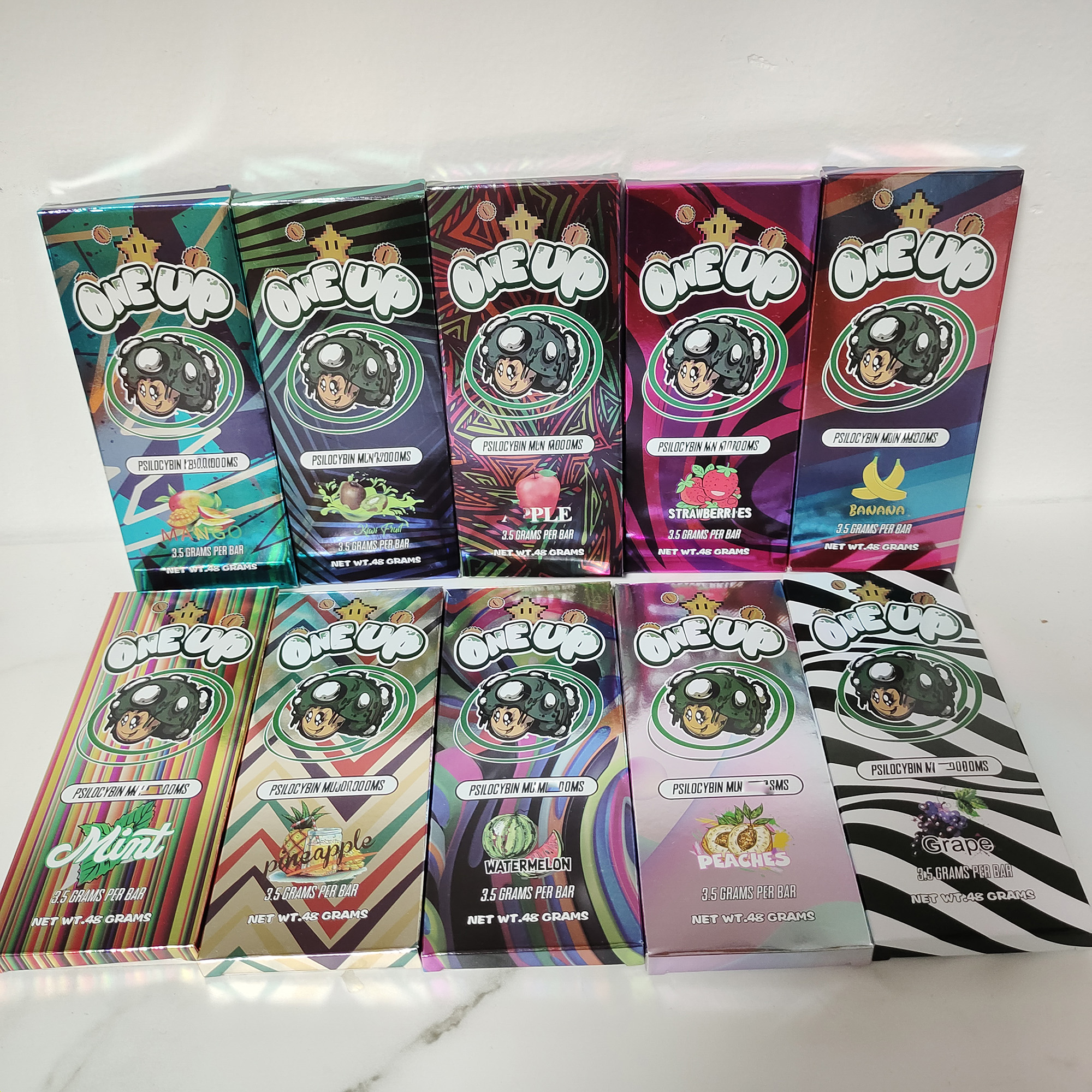 One Up Chocalate Bar Packaging Boxes Mushroom Shrooms 3.5G 3.5 GRAM Oneup Packing Package Box Cookies and Cream Display Box QR Code Stickers Newest
One Up Chocalate Bar Packaging Boxes Mushroom Shrooms 3.5G 3.5 GRAM Oneup Packing Package Box Cookies and Cream Display Box QR Code Stickers Newest