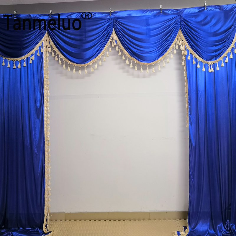 3Mx3M Royal Blue Ice Silk Wedding Backdrop Curtain Swag With Beads Drape Stage Background Photo Booth Event Party Decoration, As described
3Mx3M Royal Blue Ice Silk Wedding Backdrop Curtain Swag With Beads Drape Stage Background Photo Booth Event Party Decoration, As described