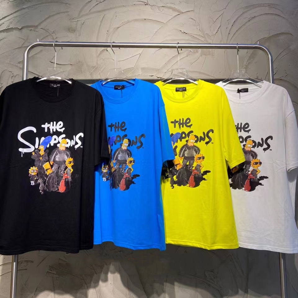 Summer Spring Cartoon Simpson designer printed Tee Men Women's T Shirts France Paris Embroidery print letters t-shirts Oversize Luxury Fashion High Street thsirt, White
Summer Spring Cartoon Simpson designer printed Tee Men Women's T Shirts France Paris Embroidery print letters t-shirts Oversize Luxury Fashion High Street thsirt, White