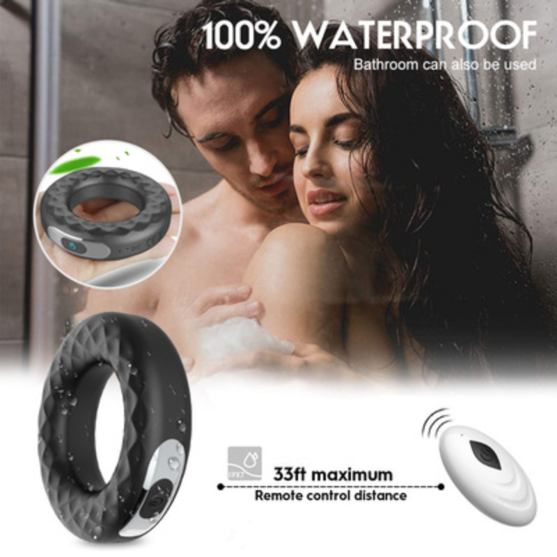 Penis Rings Vibrator Scrotal Binding Clitoris Stimulation Delay Ejaculation Erection 10 Speeds Remote Control Cock Ring Sex Toy 220520 - view 3