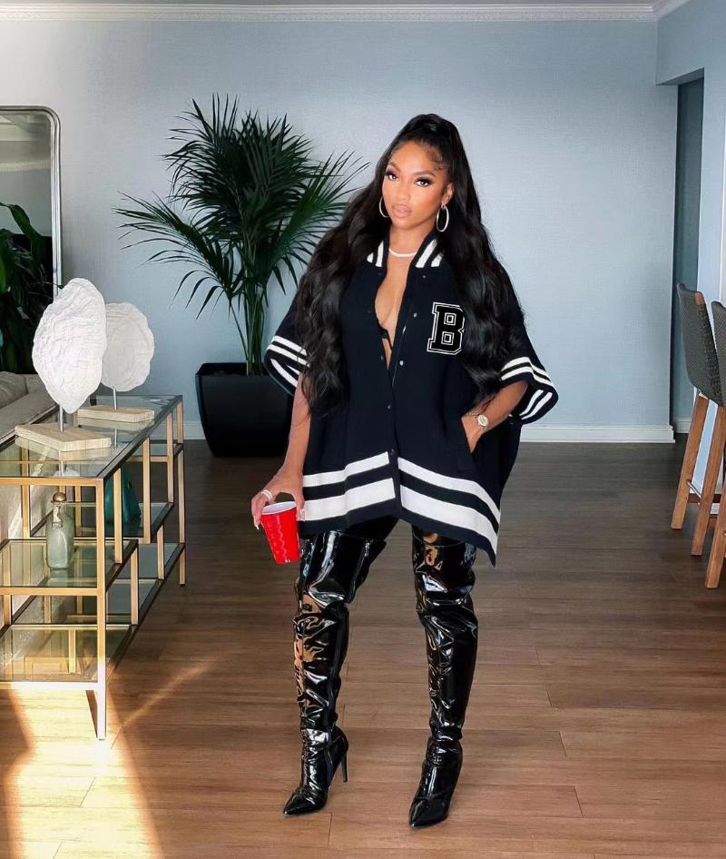 Women' Jackets Felyn 2022 Quality Fashion Design Jacket Summer Print Baseballuniform Button Half Bodycon StreetwearWomen, Black
Women' Jackets Felyn 2022 Quality Fashion Design Jacket Summer Print Baseballuniform Button Half Bodycon StreetwearWomen, Black