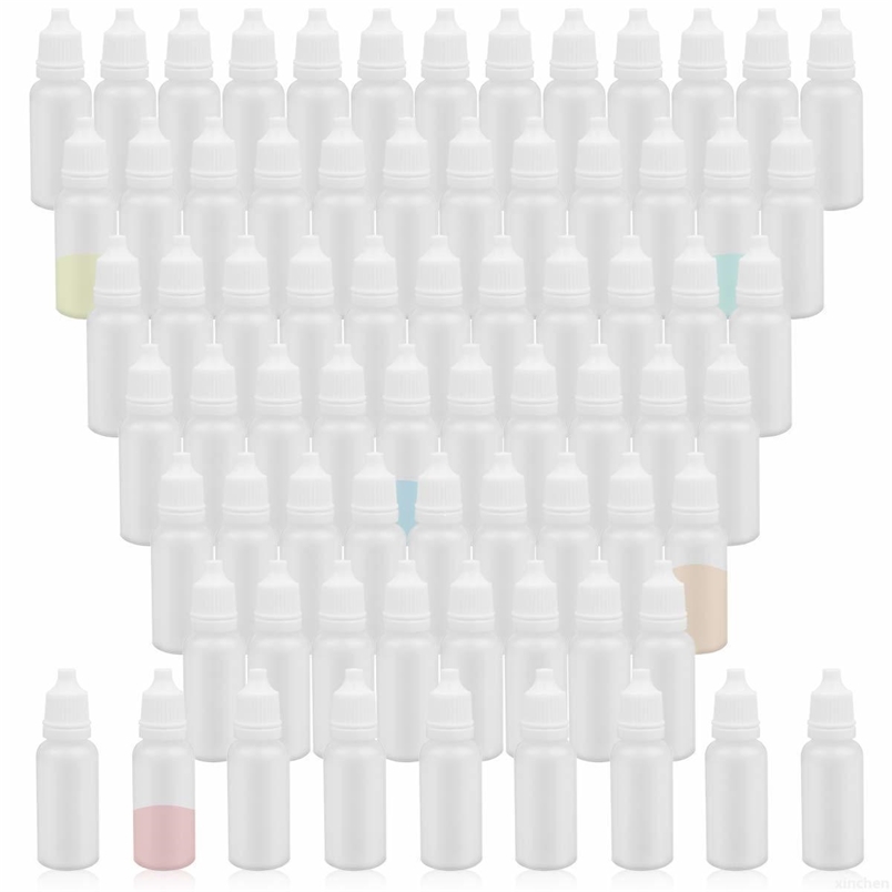 100 PCS Empty Liquid Dropper Bottles LDPE Plastic Squeeze Eye Juice Refillable DIY Containers 3ml 5ml 10ml 15ml 20ml 30ml 50ml 220726