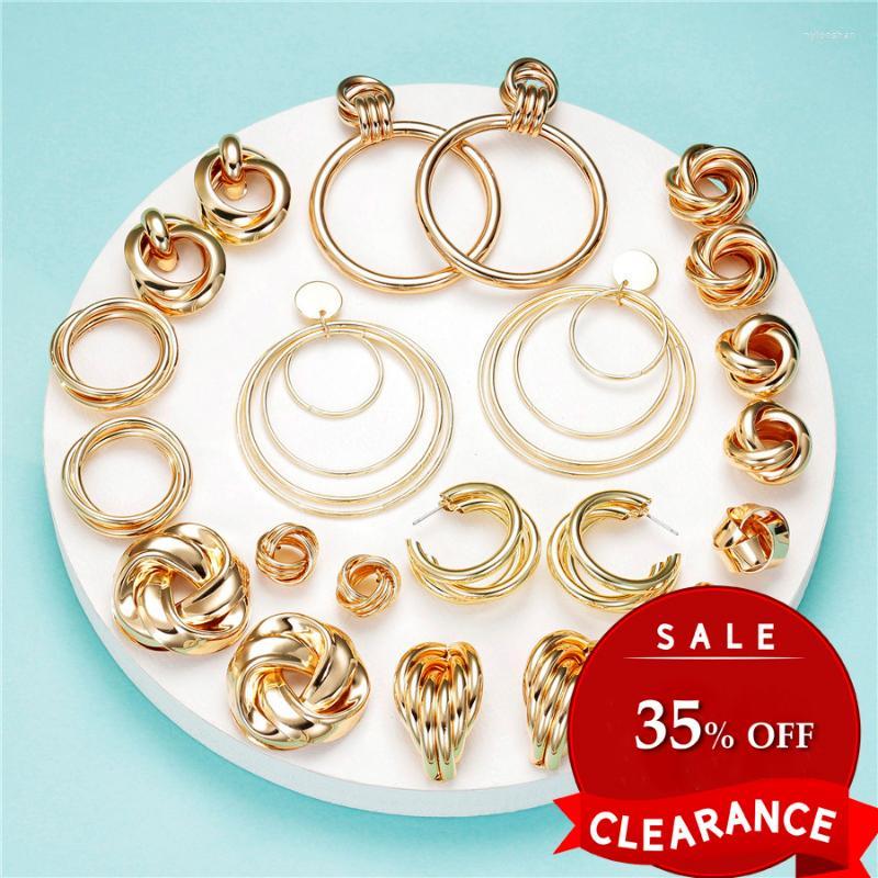 Stud Earrings Punk Geometric Gold Color For Women Fashion Jewelry Big Small Twirst Round Cross Metal Hanging Female EaringsStud
Stud Earrings Punk Geometric Gold Color For Women Fashion Jewelry Big Small Twirst Round Cross Metal Hanging Female EaringsStud