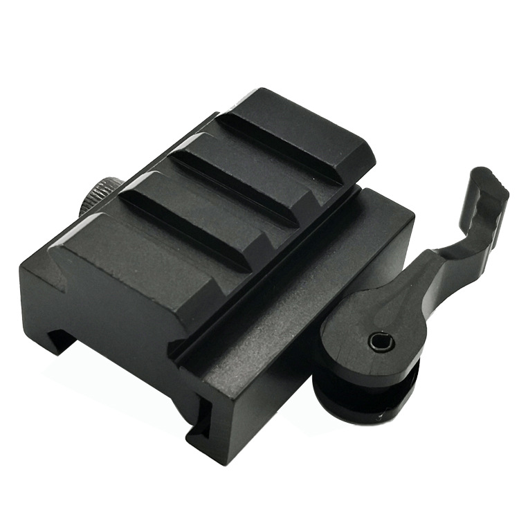 Scope Mounts 5-Slot 3-slot QD Lever Mount Adaptor and Riser Medium Profile Black