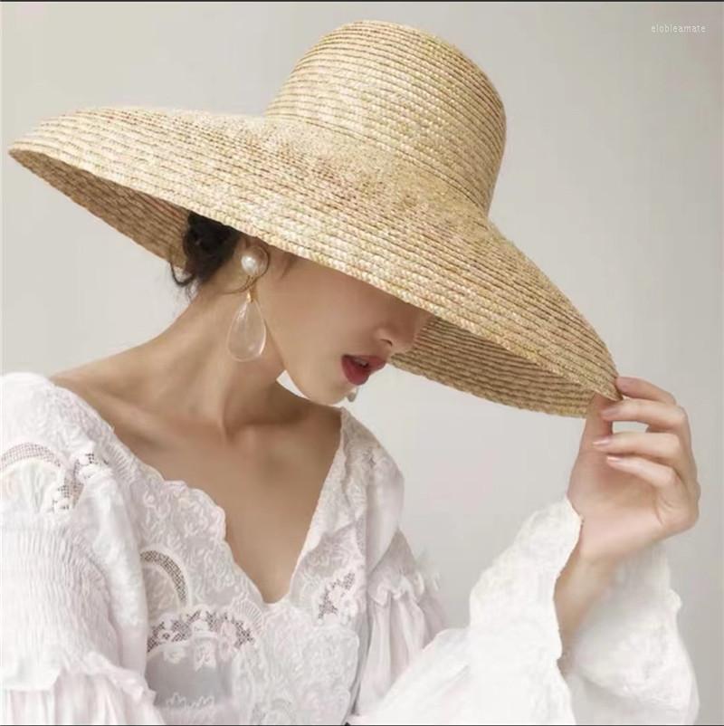Wide Brim Hats 202211-junxian-chui Summer Sea Holiday Handmade Straw Lady Sun Cap Women Leisure HatWide, Natural color
Wide Brim Hats 202211-junxian-chui Summer Sea Holiday Handmade Straw Lady Sun Cap Women Leisure HatWide, Natural color