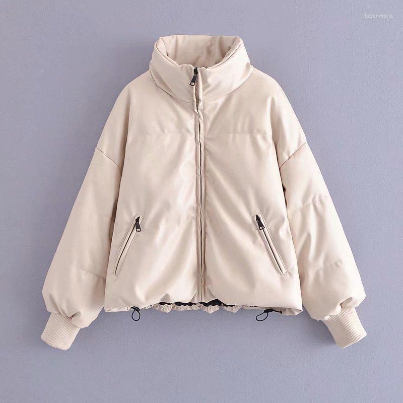 Women's Down & Parkas Oversize Winter Thick Warm Women Fashion Pu Leather Coat Elegant Zipper Cotton Jackets Female Ladies Outerwear Kare22, Beige
Women's Down & Parkas Oversize Winter Thick Warm Women Fashion Pu Leather Coat Elegant Zipper Cotton Jackets Female Ladies Outerwear Kare22, Beige
