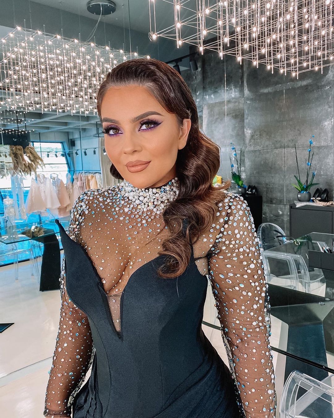 Plus Size Arabic Aso Ebi Black Mermaid Sexy Prom Dresses Sheer Neck Evening Formal Party Second Reception Birthday Engagement Gowns Dress ZJ Lz0304