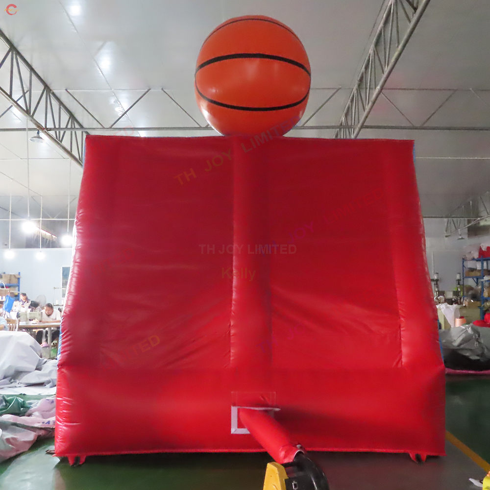 Free Ship Outdoor Activities carnival rental 4x3m inflatable basketball shooting game for sale
