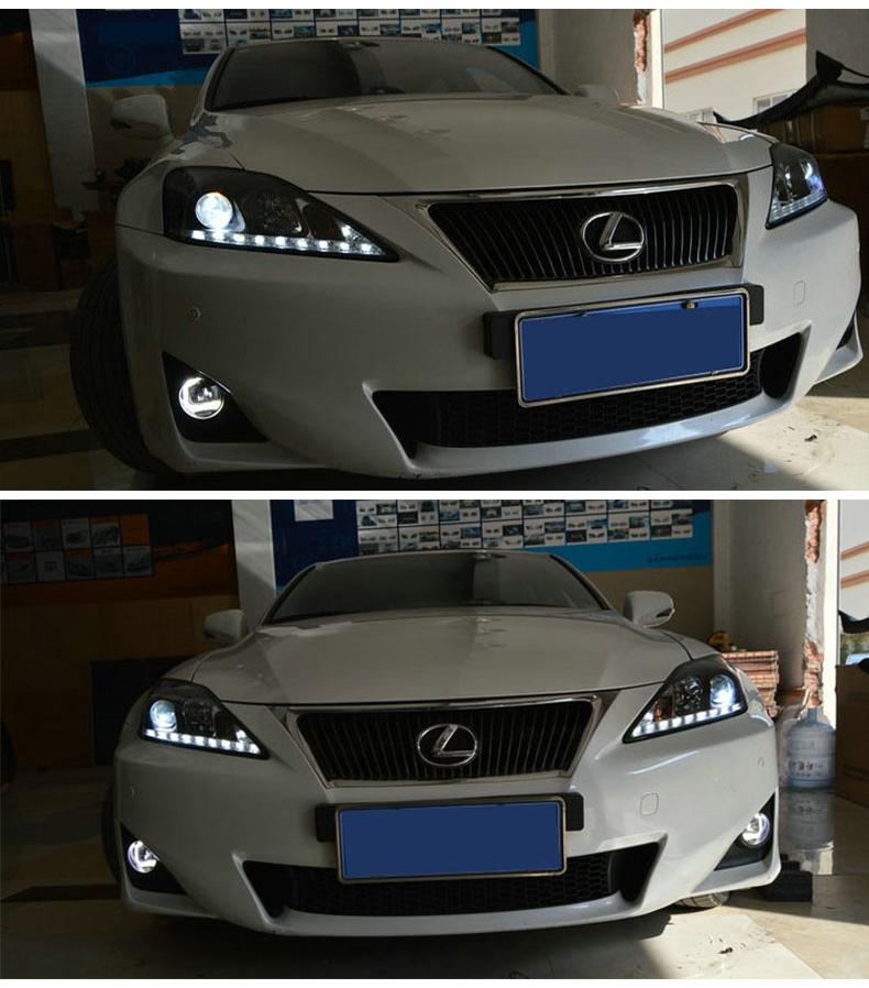 High Beam Xenon Headlights for Lexus is250 LED fog Headlight 2006-2011 Headlights is300 DRL Turn Signal Front Lamp