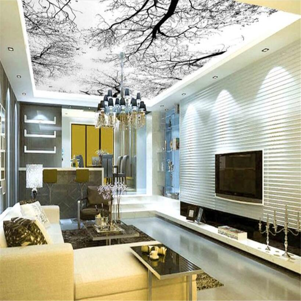 Tree Modern Mural Photo Wallpaper 3D Ceiling Mural Living Room Theme Hotel fashion Decor 3d Wallpaper