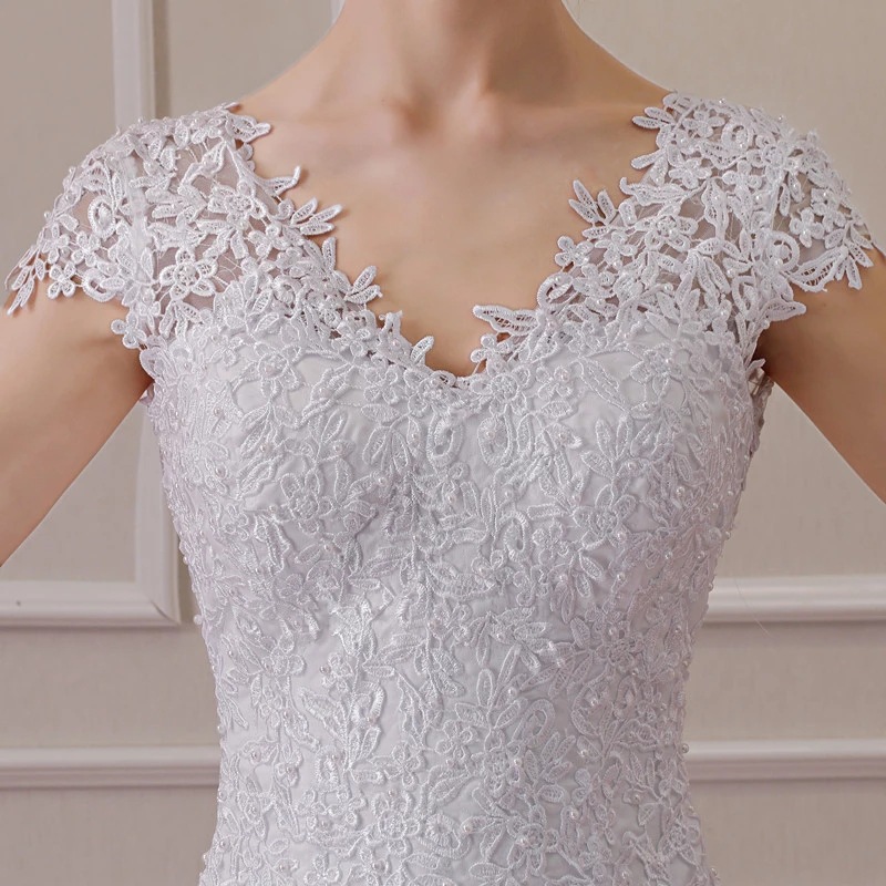 Lace Mermaid Wedding Dresses Elegant Sweetheart Tulle Appliques Bridal Gowns Sweep Train Sexy Backless Beach Vestidos De Noiva 403
