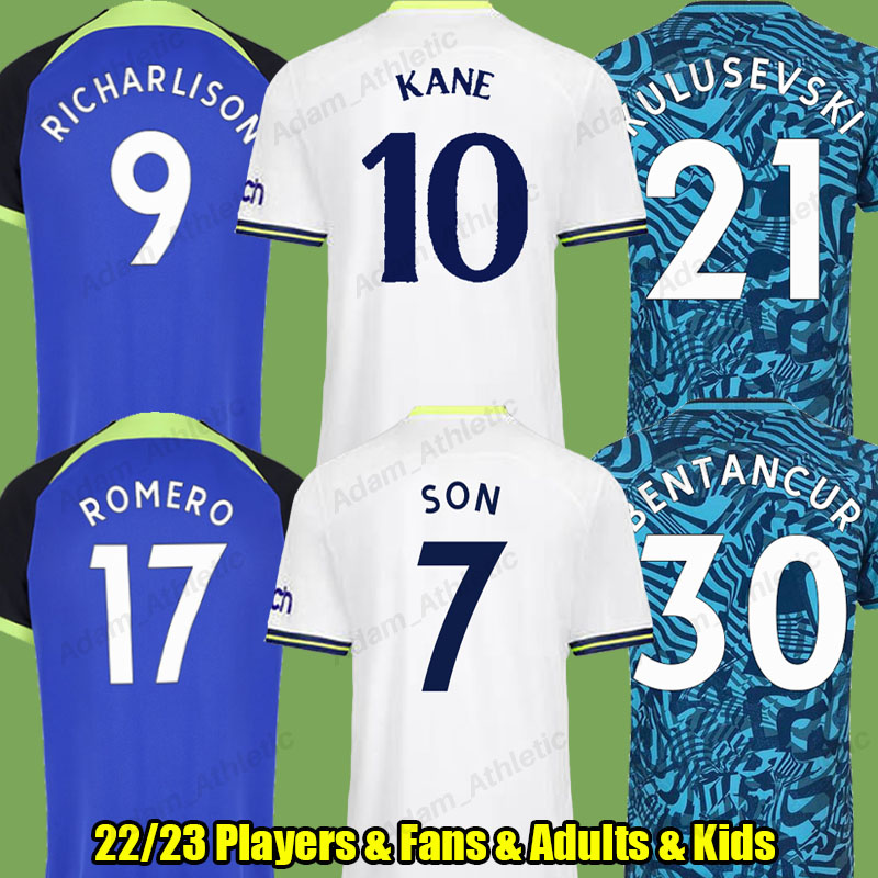 KANE RICHARLISON Soccer Jerseys 22 23 SON KULUSEVSKI BENTANCUR football shirts player version PERISIC SESSEGNON ROMERO SANCHEZ HOJBJERG LUCAS jersey men kids kit, 22-23 3rd
KANE RICHARLISON Soccer Jerseys 22 23 SON KULUSEVSKI BENTANCUR football shirts player version PERISIC SESSEGNON ROMERO SANCHEZ HOJBJERG LUCAS jersey men kids kit, 22-23 3rd