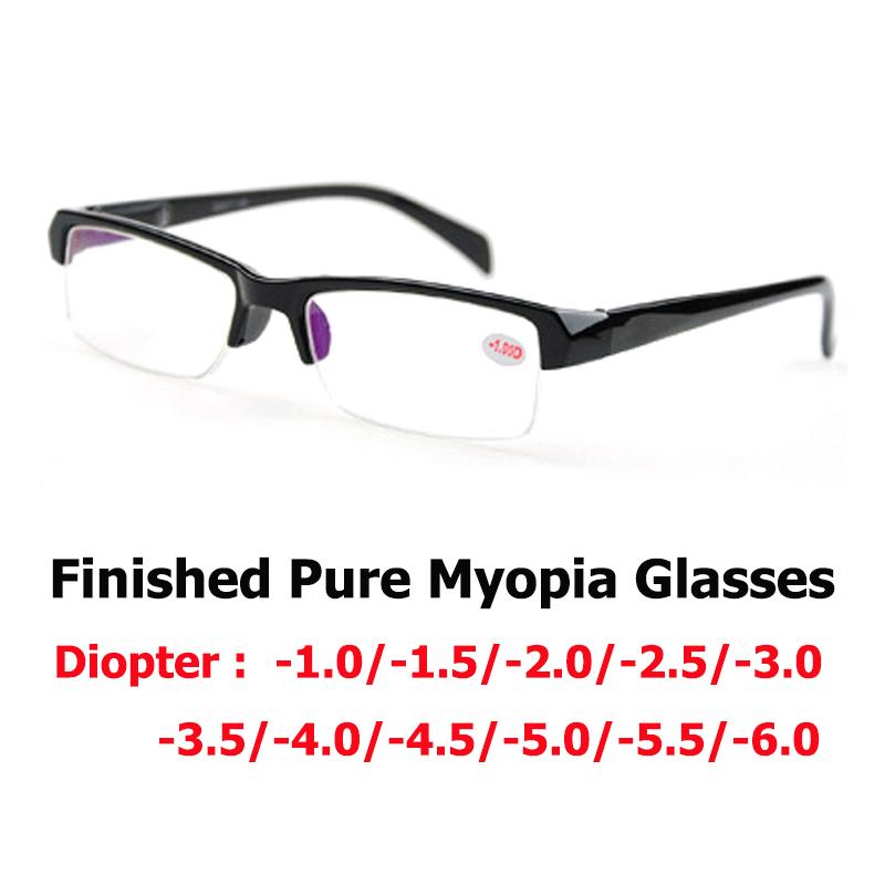 Sunglasses Finished Myopia Glasses Classic Black Half Rim Spectacle Frame Unisex Nearsighted With Diopter Minus -1.0 To -4.0Sunglasses
Sunglasses Finished Myopia Glasses Classic Black Half Rim Spectacle Frame Unisex Nearsighted With Diopter Minus -1.0 To -4.0Sunglasses