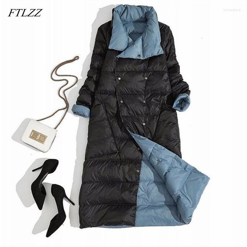 Women' Down & Parkas FTLZZ Women Double Sided Jacket Winter Turtleneck White Duck Coat Breasted Long Warm Snow Outwear Luci22, Beige
Women' Down & Parkas FTLZZ Women Double Sided Jacket Winter Turtleneck White Duck Coat Breasted Long Warm Snow Outwear Luci22, Beige
