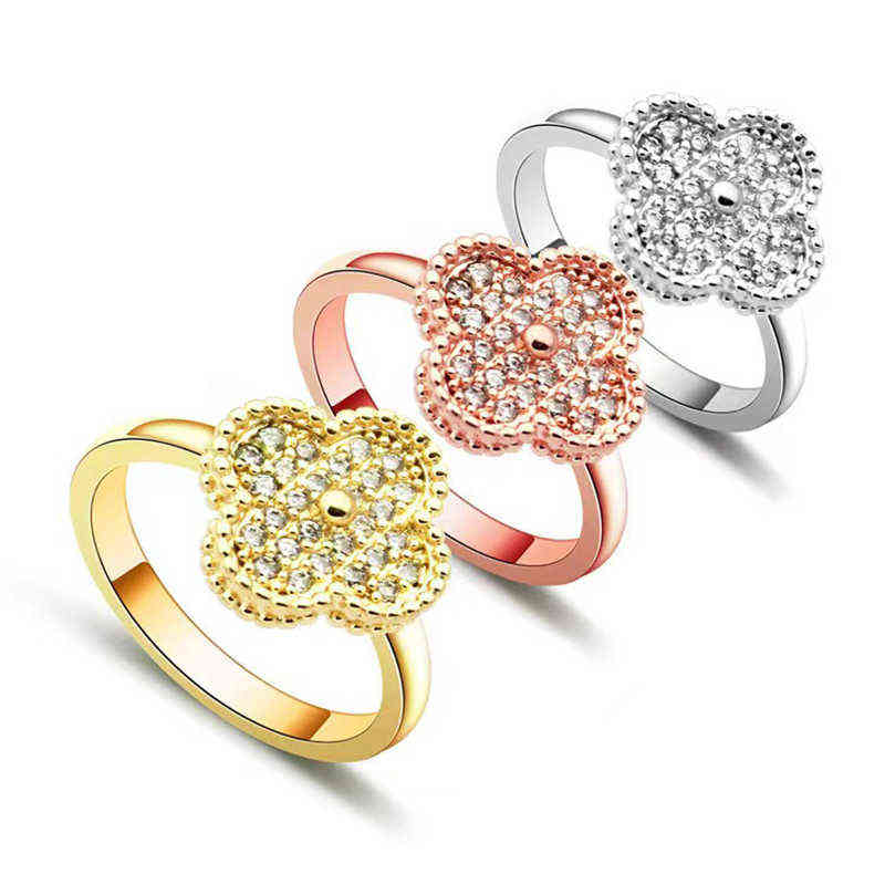 2022 luxury full Diamond Ring for women classic fashion crystal four-leaf clover Ring designer jewelry valentine's day gift
2022 luxury full Diamond Ring for women classic fashion crystal four-leaf clover Ring designer jewelry valentine's day gift