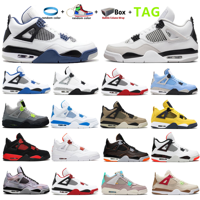 2022 Mens 4S IV Men Women Basketball Shoes Fire Red University Blue Military Black Cat Sail Cement Royal Midnight Navy White Cement Unisex Outdoor Trainers Sneakers, Shoebox
2022 Mens 4S IV Men Women Basketball Shoes Fire Red University Blue Military Black Cat Sail Cement Royal Midnight Navy White Cement Unisex Outdoor Trainers Sneakers, Shoebox