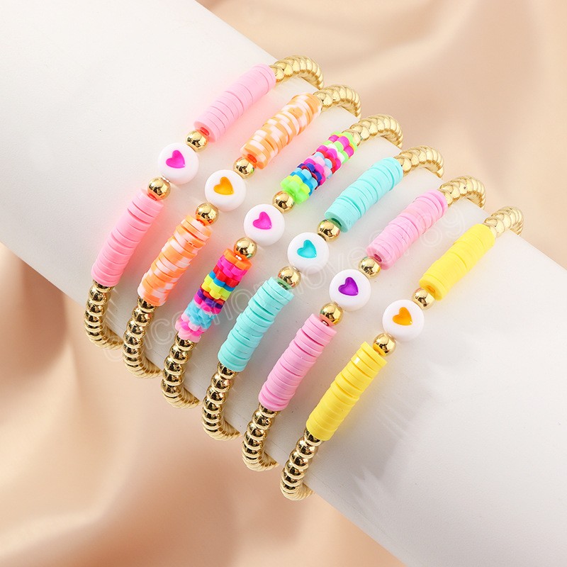Bohemian Colorful Clay Bracelets For Women Summer Beach Beaded Charm Bracelet Elastic Soft Pottery Bracelets Jewelry Gifts
Bohemian Colorful Clay Bracelets For Women Summer Beach Beaded Charm Bracelet Elastic Soft Pottery Bracelets Jewelry Gifts