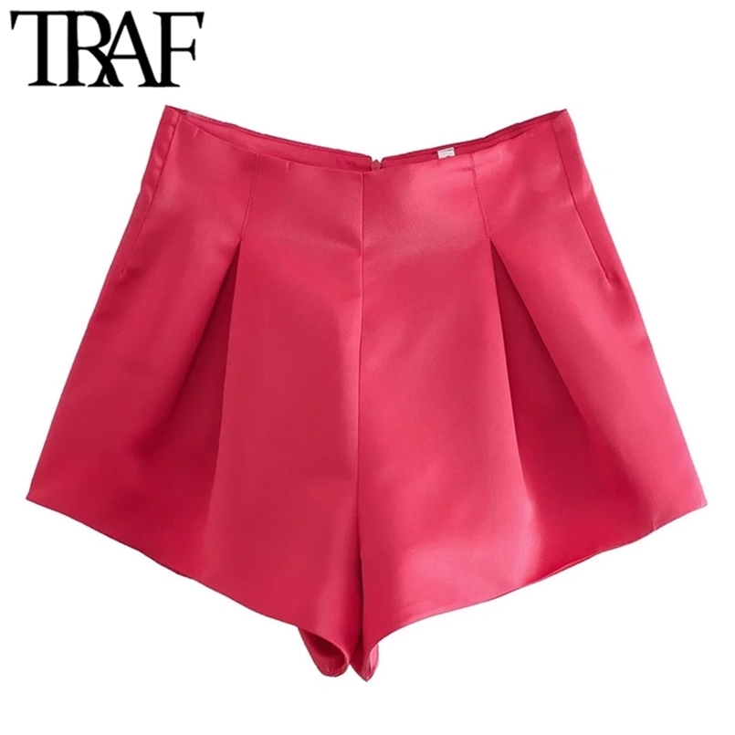 TRAF Women Chic Fashion Front Pleated Soft Touch Bermuda Shorts Vintage High Waist Back Zipper Female Short Pants Mujer 220419, As picture
TRAF Women Chic Fashion Front Pleated Soft Touch Bermuda Shorts Vintage High Waist Back Zipper Female Short Pants Mujer 220419, As picture