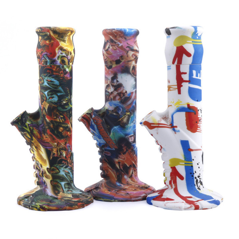 creative Hookahs Silicon Bong 6.3 Inch poor handwriting cartoon printing unbreakable bongs Silicone Downstem & Glass Bowl
creative Hookahs Silicon Bong 6.3 Inch poor handwriting cartoon printing unbreakable bongs Silicone Downstem & Glass Bowl