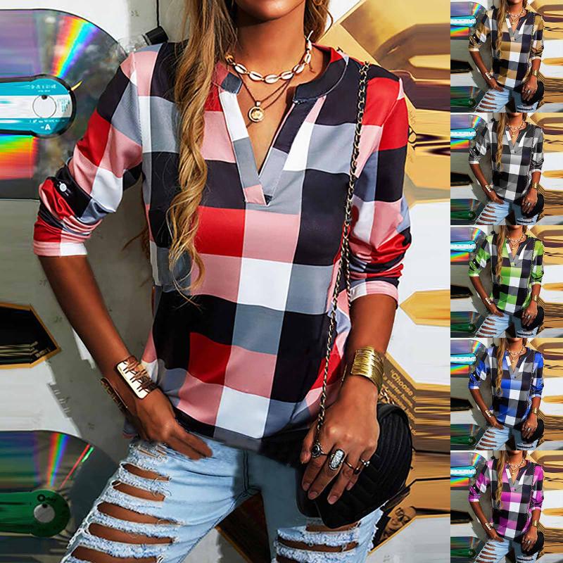 Women's Blouses & Shirts Low V Neck For Women Sexy Women's Casual Plaid Long Sleeve Shirt Fashion Slim PullOver Button Womens Deep T Shi, Blue
Women's Blouses & Shirts Low V Neck For Women Sexy Women's Casual Plaid Long Sleeve Shirt Fashion Slim PullOver Button Womens Deep T Shi, Blue