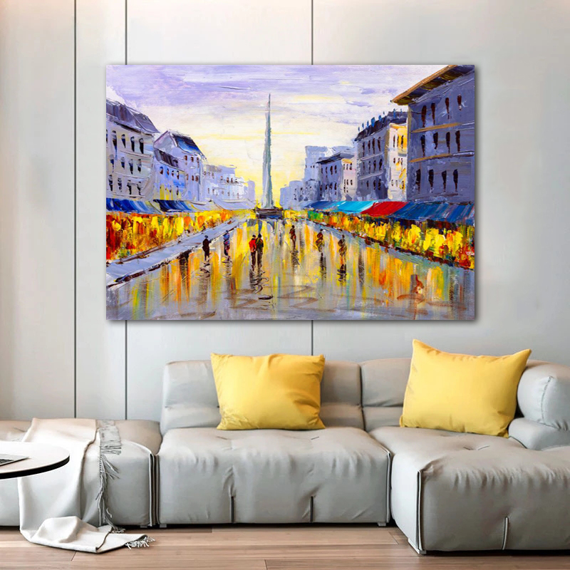 Oil Painting Printed On Canvas Landscape Posters Rain City Home Decorations Wall Art Pictures for Living Room Colorful Cuadros
Oil Painting Printed On Canvas Landscape Posters Rain City Home Decorations Wall Art Pictures for Living Room Colorful Cuadros