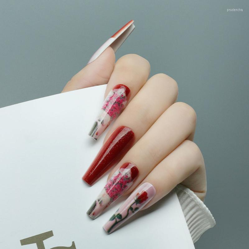 False Nails 24Pcs Artificial Ballet Coffin Fake Finger Wearable Long Manicure Art Tips Press On Accessories Prud22, Only false nails
False Nails 24Pcs Artificial Ballet Coffin Fake Finger Wearable Long Manicure Art Tips Press On Accessories Prud22, Only false nails