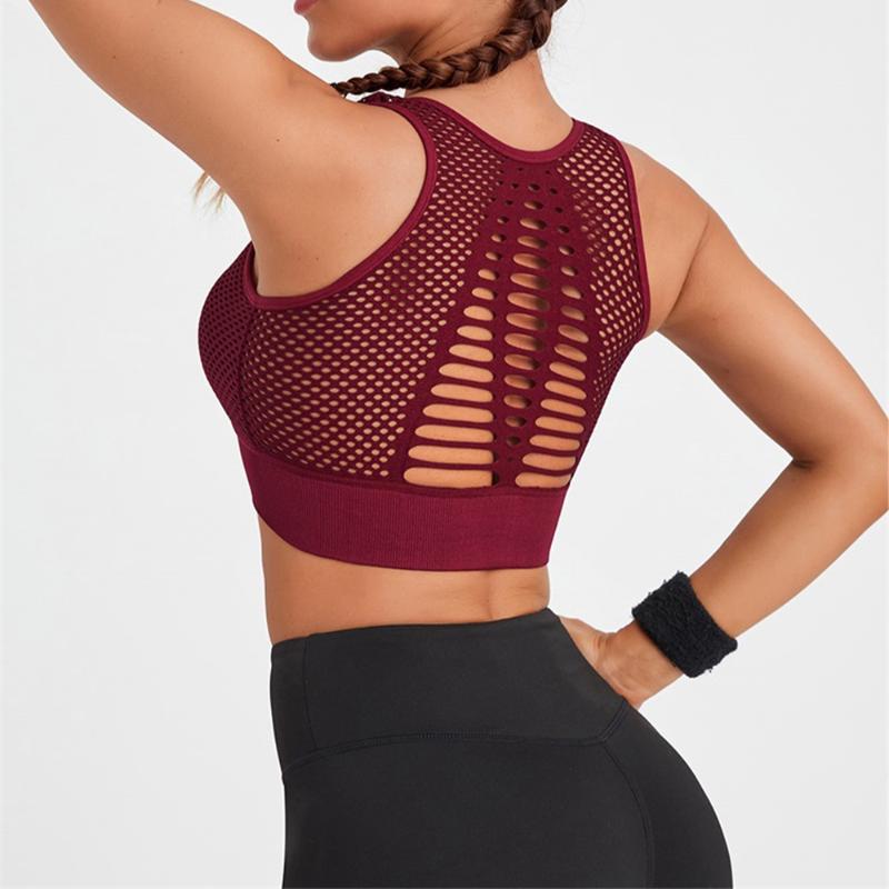 Yoga Outfit Women' Hollow Mesh Support Cross Back Wirefree Sport Bra Tops Freedom Seamless Running Sports BrasYoga, 1 pcs red bar
Yoga Outfit Women' Hollow Mesh Support Cross Back Wirefree Sport Bra Tops Freedom Seamless Running Sports BrasYoga, 1 pcs red bar