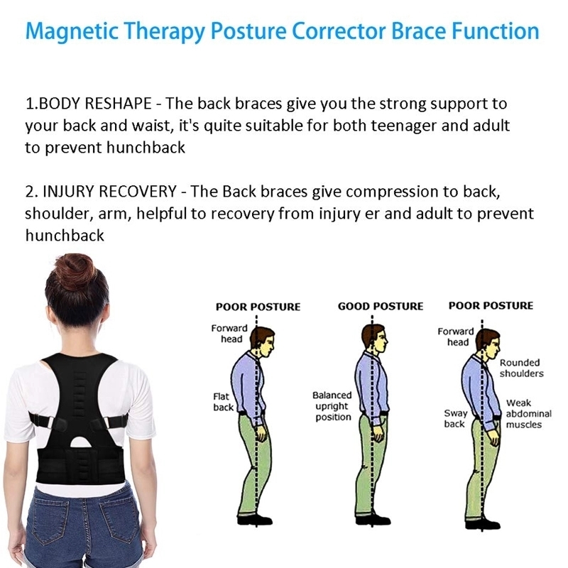 Magnetic Posture Corrector Brace Supporter Shoulder Back Support Belt Menwomen Braces And Support Belt Shoulder Posture 220816