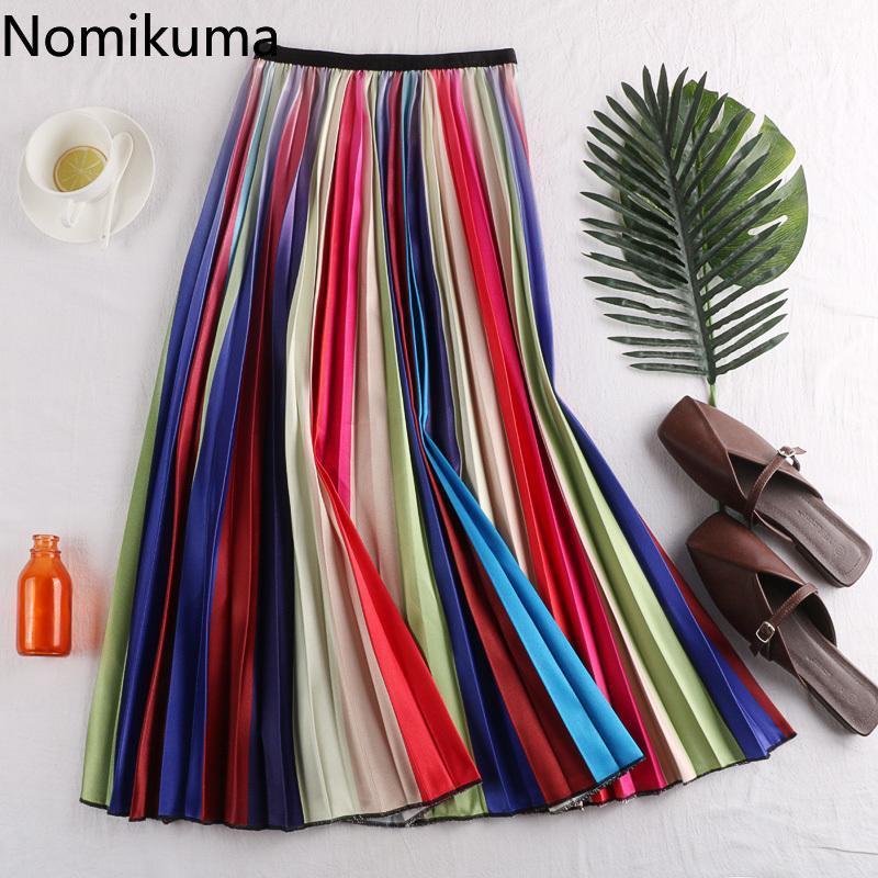 Nomikuma Summer Pleated Skirts Women Jupe Multicolor Stretch Waist A Line Skirt Femme Arrival Casual All-match Faldas Mujer, Blue
Nomikuma Summer Pleated Skirts Women Jupe Multicolor Stretch Waist A Line Skirt Femme Arrival Casual All-match Faldas Mujer, Blue