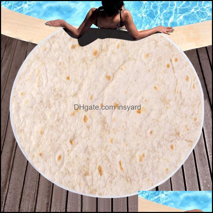 Blankets Home Textiles Garden 150Cm Microfiber Burrito Blanket 3D Printing Pancake Beach Towel Tassels Round Shape Mexican Tortilla T9I001
Blankets Home Textiles Garden 150Cm Microfiber Burrito Blanket 3D Printing Pancake Beach Towel Tassels Round Shape Mexican Tortilla T9I001