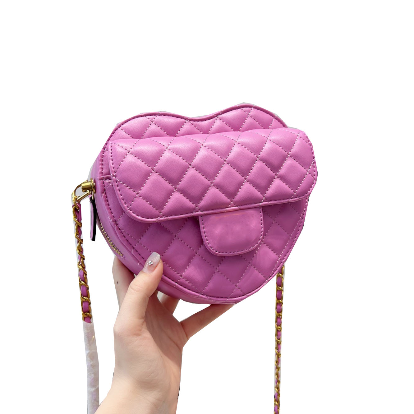 2022Ssw France Womens Heart Style Lambskin Bags Purple Peach Black White GHW Matelasse Chain Crossbody Shoulder Luxury Designer Love Purse Designer Handbags 16CM, Box
2022Ssw France Womens Heart Style Lambskin Bags Purple Peach Black White GHW Matelasse Chain Crossbody Shoulder Luxury Designer Love Purse Designer Handbags 16CM, Box