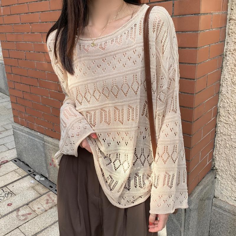 Women's T-Shirt Alien Kitty Vintage Hollow Out Solid Knitted OL Sunscreen Tops 2022 Autumn Loose Casual Knitwear Sweet Femme Chic T-Shirts, Coffee
Women's T-Shirt Alien Kitty Vintage Hollow Out Solid Knitted OL Sunscreen Tops 2022 Autumn Loose Casual Knitwear Sweet Femme Chic T-Shirts, Coffee