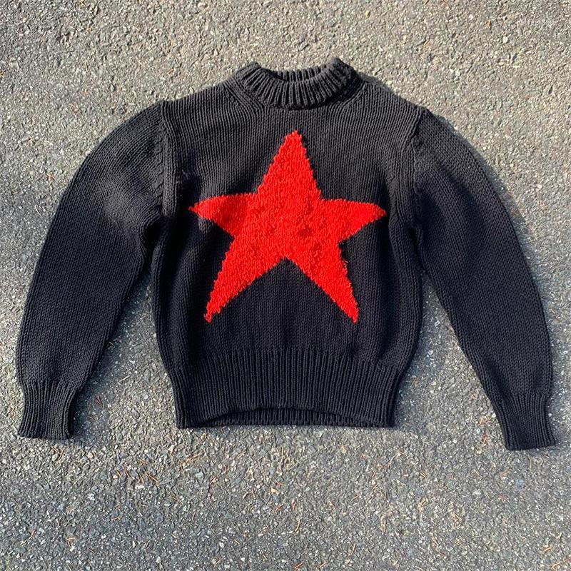 Women's Sweaters Men's Oversized Sweater Black Loose Star Print Ladies Vintage Retro Knit 2022 Fall Cotton Pullover Unisex EMOWomen's Pe, Hei
Women's Sweaters Men's Oversized Sweater Black Loose Star Print Ladies Vintage Retro Knit 2022 Fall Cotton Pullover Unisex EMOWomen's Pe, Hei