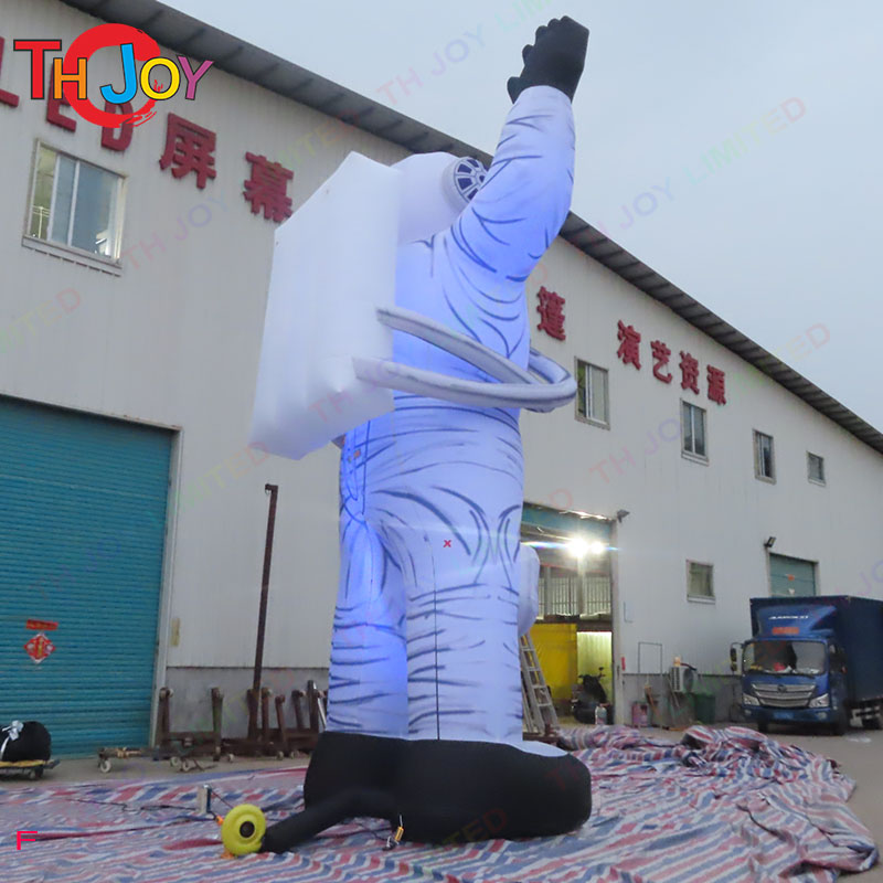 6m 20ft tall outdoor games LED lighting giant inflatable astronaut balloon
