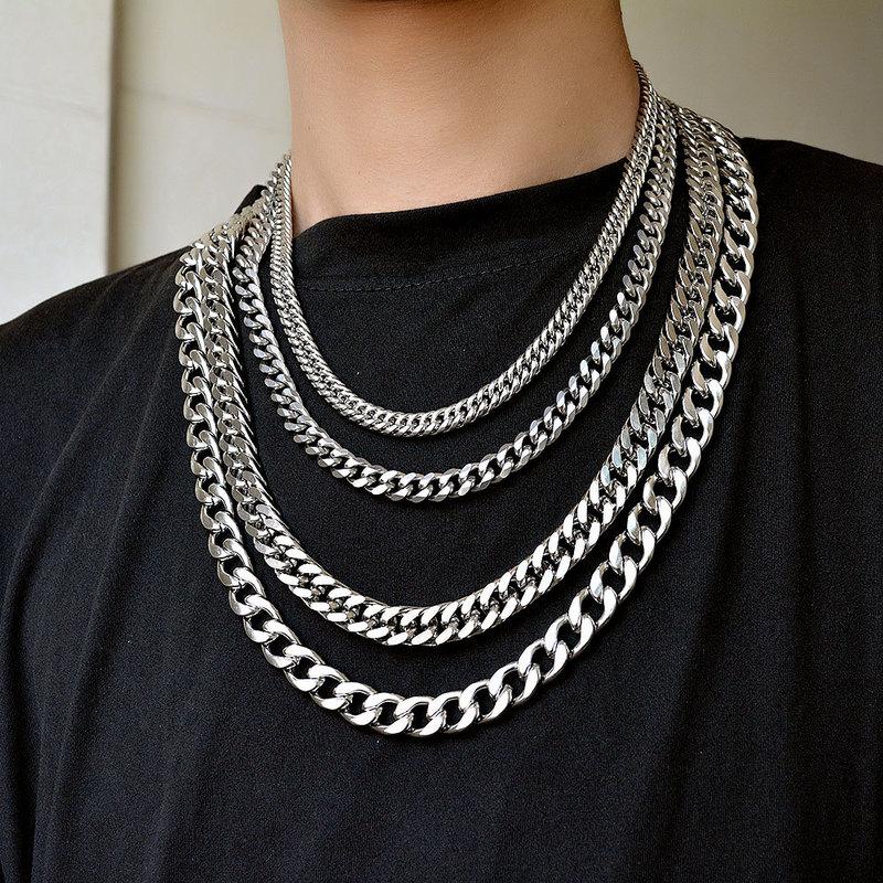 Chains Cuba Stainless Steel O Chain Necklaces For Women Men Long Hip Hop Necklace Neck Collar Silver Fashion Couple JewelryChains
Chains Cuba Stainless Steel O Chain Necklaces For Women Men Long Hip Hop Necklace Neck Collar Silver Fashion Couple JewelryChains