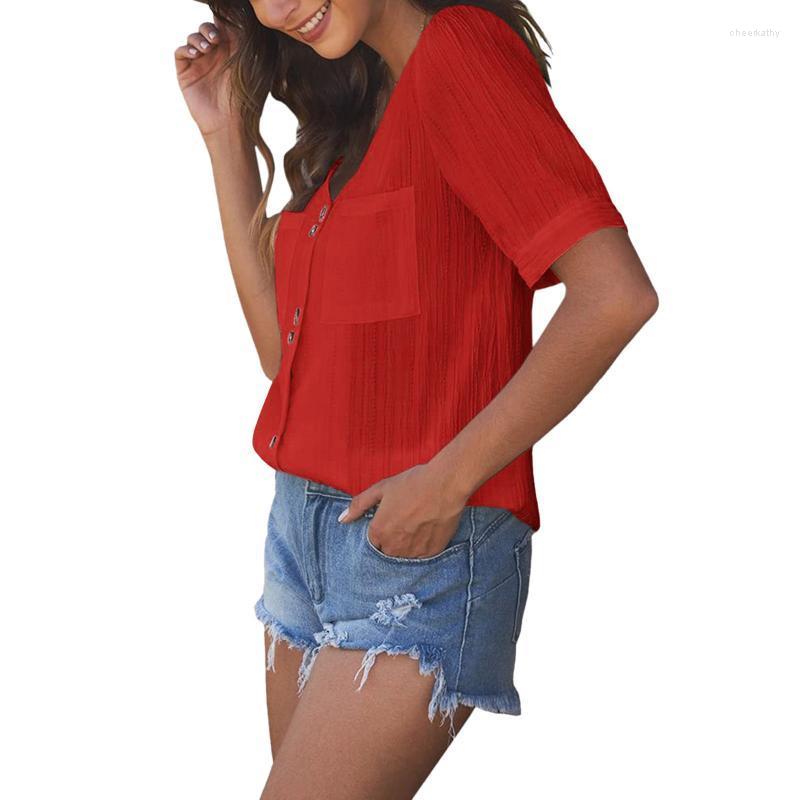 Women's Blouses & Shirts Women's V Neck T For Women Summer Solid Short Puff Sleeve Button Down Shirt WomenWomen's Chee22, Army green
Women's Blouses & Shirts Women's V Neck T For Women Summer Solid Short Puff Sleeve Button Down Shirt WomenWomen's Chee22, Army green