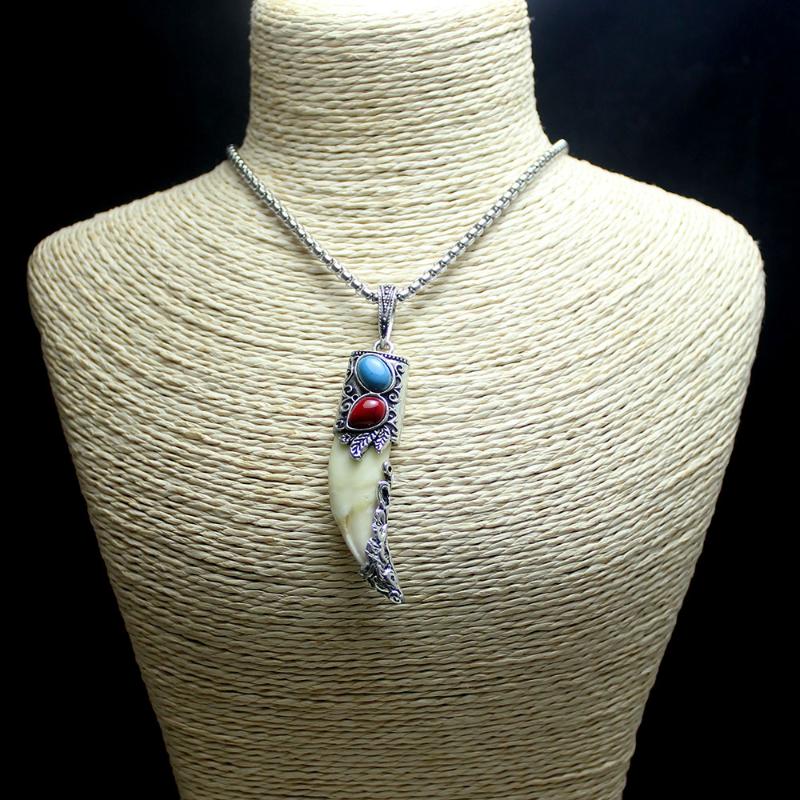 Pendant Necklaces Ethnic Style Brave Men Wolf Loong Tooth Spike Necklace Stainless Steel Male For Warrior Adult CeremonyPendant
Pendant Necklaces Ethnic Style Brave Men Wolf Loong Tooth Spike Necklace Stainless Steel Male For Warrior Adult CeremonyPendant