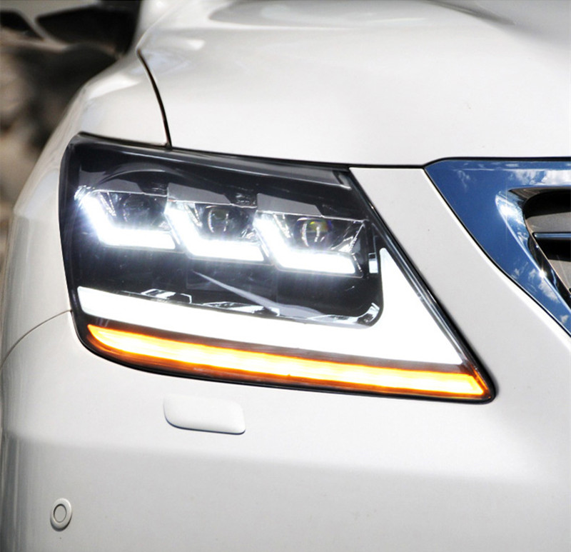 2 PCS Car Front Lamp LED For Lexus LX570 20 08-20 15 Modified LED Lights DRL Daytime Running Driving Light