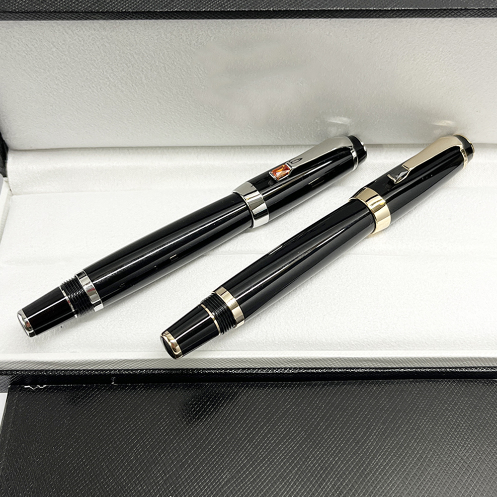 GIFTPEN Black Resin Wholesale Roller Ball Pens Novelty Design Gold Clip Luxury Pen With Random Diamond
GIFTPEN Black Resin Wholesale Roller Ball Pens Novelty Design Gold Clip Luxury Pen With Random Diamond