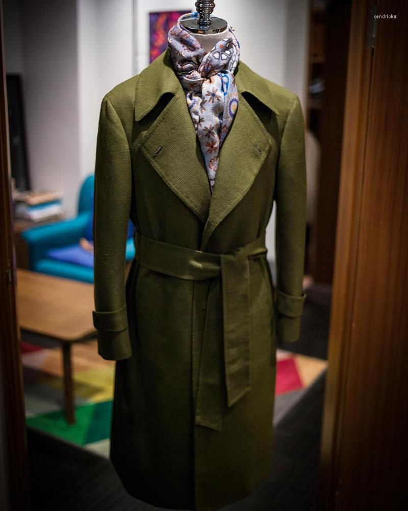 Men's Wool & Blends Man's Winter Jacket With Belt 2022 Long Trench Army Green Coat Wide Notch Lapel Loose Sleeves Custom Made Kend22
Men's Wool & Blends Man's Winter Jacket With Belt 2022 Long Trench Army Green Coat Wide Notch Lapel Loose Sleeves Custom Made Kend22