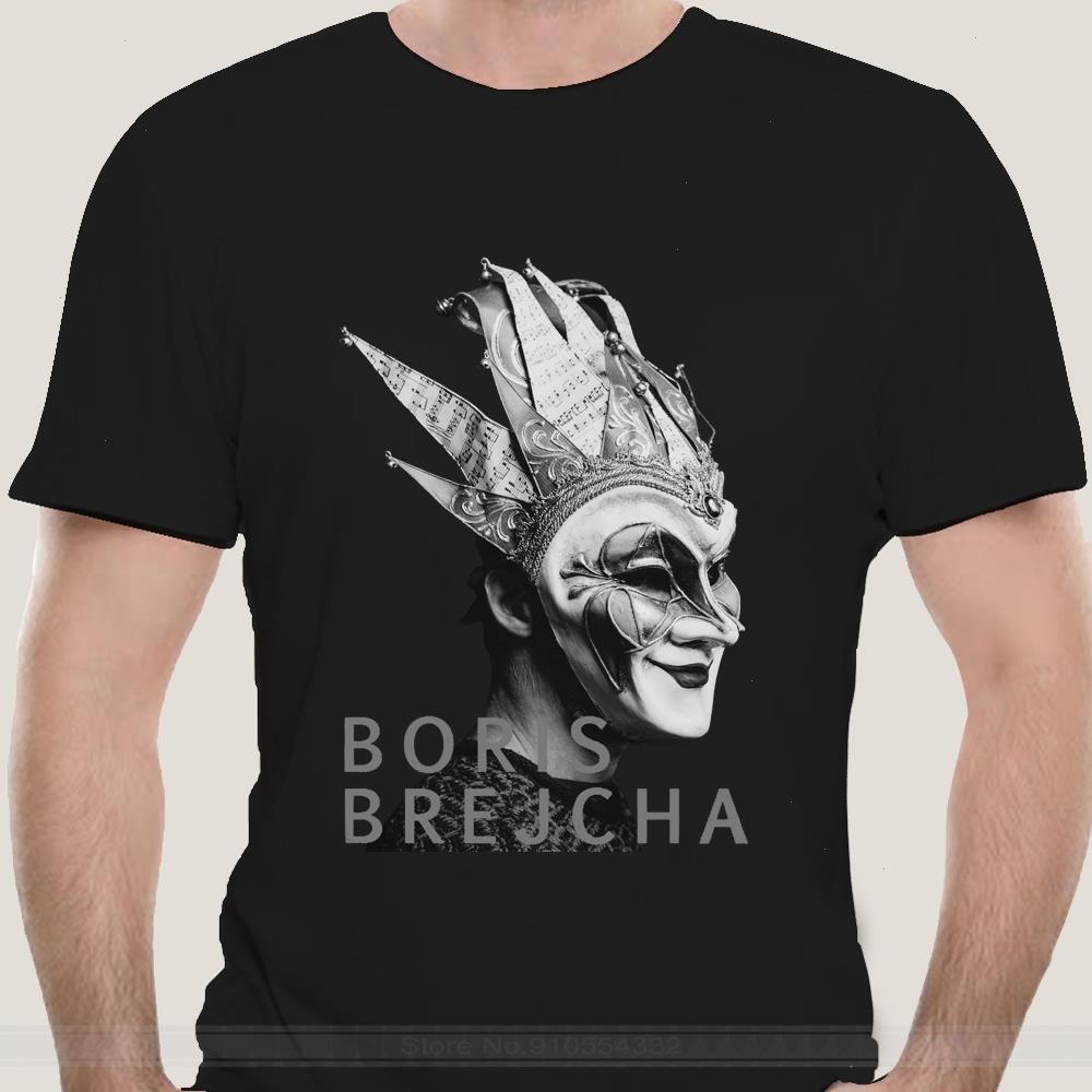 Boris Brejcha Mask T-shirt Men Short Sleeve Cotton Fashion Tops Clothing, White