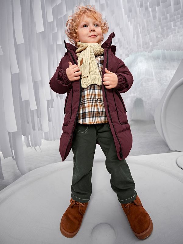 Toddler Boys Slant Pocket Zip Up Hooded Puffer Coat SHE