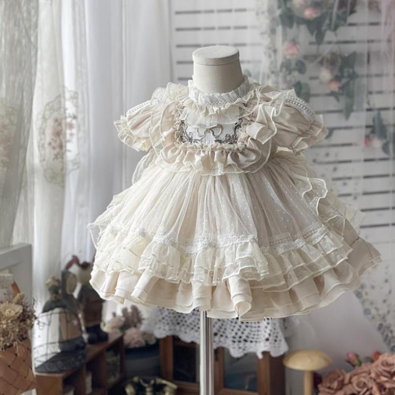 Girl's Dresses Spanish Vintage Lolita Baby Girls Dress Lace Mesh Print Birthday Party Easter Cute Princess For Girl 12M-6T A164Girl's, Beige
Girl's Dresses Spanish Vintage Lolita Baby Girls Dress Lace Mesh Print Birthday Party Easter Cute Princess For Girl 12M-6T A164Girl's, Beige