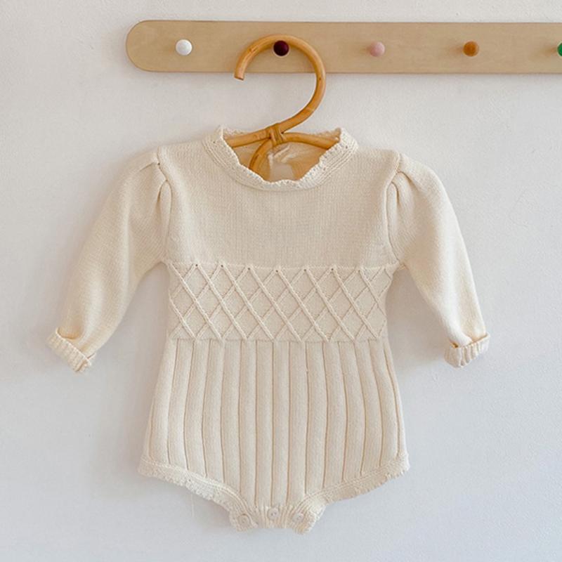 Rompers Spring Baby Clothing Infant Born Girl Lace Collar Romper Long Sleeve Cotton Knitted Jumpsuits For Toddler Overalls, Beige
Rompers Spring Baby Clothing Infant Born Girl Lace Collar Romper Long Sleeve Cotton Knitted Jumpsuits For Toddler Overalls, Beige