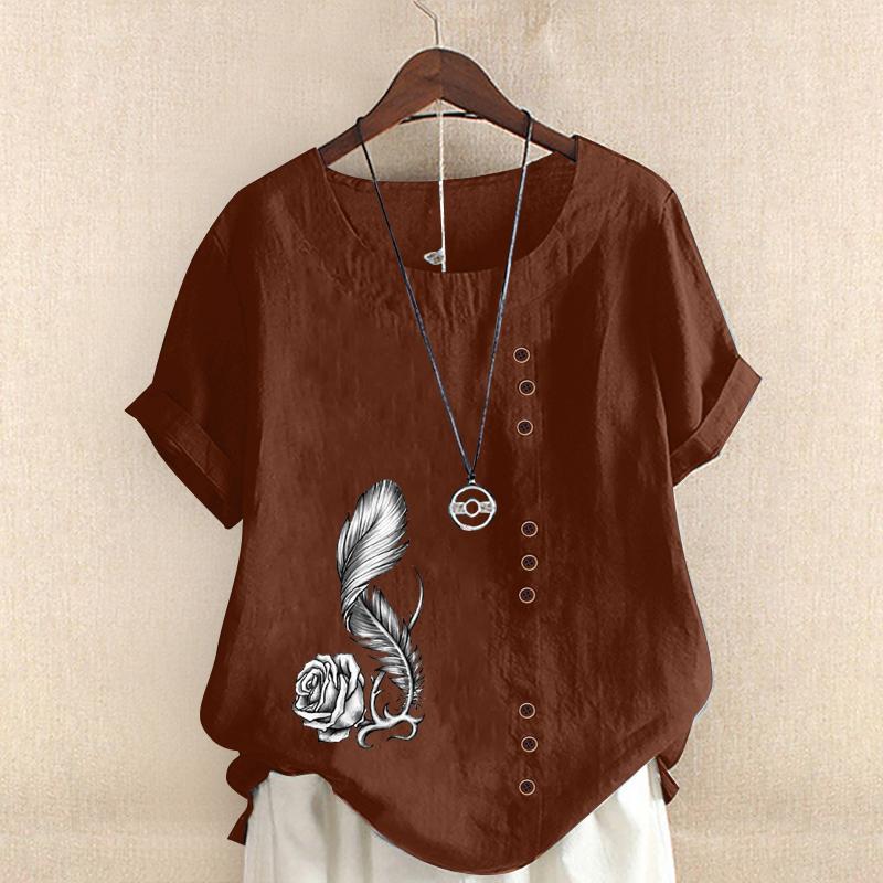 Women's Tanks & Camis Loose Shirt Women's Printed Round Neck Raglan Misses Tops And Blouses For Summer Women WhiteWomen's, Army green
Women's Tanks & Camis Loose Shirt Women's Printed Round Neck Raglan Misses Tops And Blouses For Summer Women WhiteWomen's, Army green